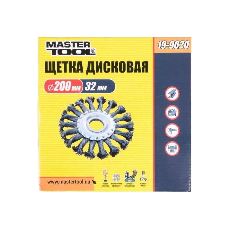 Щітка дискова Mastertool із плетеного дроту 200х22,2 мм (19-9020)
