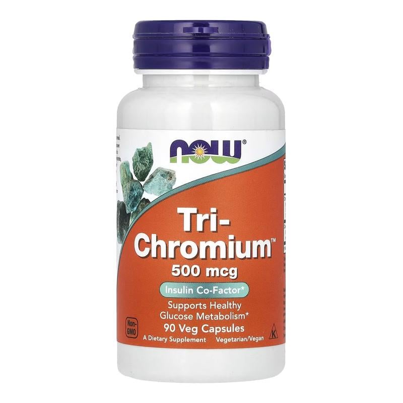 Хром NOW Tri-Chromium 500 mcg 90 вега-капс. (11024-01)