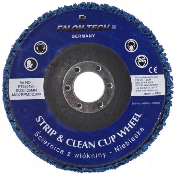 Круг шлифовальный коралловый Falon-Tech средней жесткости 125х22 мм Синий (0175)