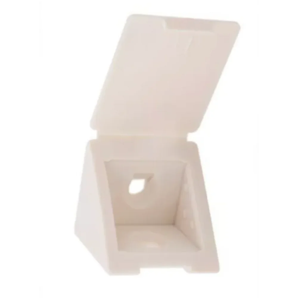 Кутник монтажний Mesan одинарний меблевий пластиковий Кремовий (PD0648)