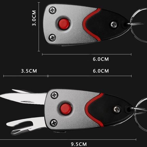 Брелок мультитул Multi Keychain с фонариком (3331) - фото 2