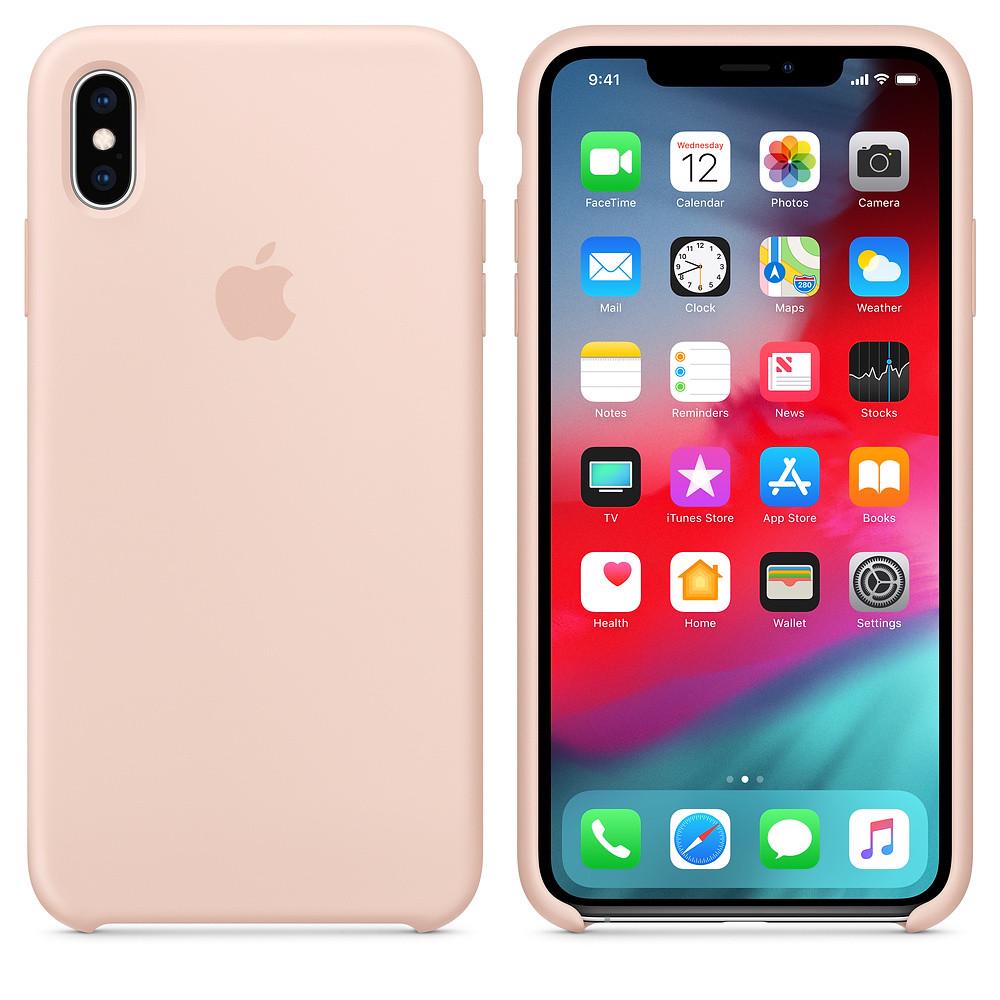 Чехол-накладка Apple Silicone Case for iPhone Xs, Pink Sand (HC) (A)