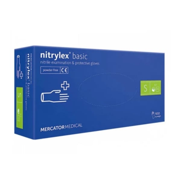 Перчатки нитриловые Mercator Medical nitrylex S 100 шт Синий (EK000114)