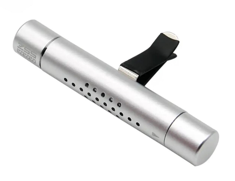 Ароматизатор в автомобіль на вентиляційну решітку зі змінними картриджами Сріблястий