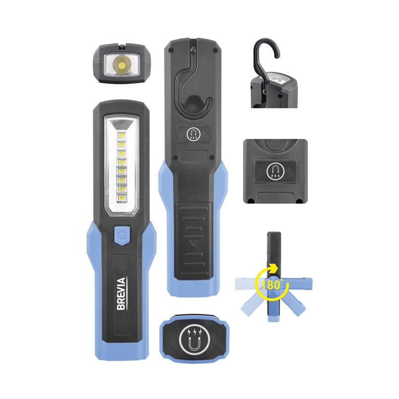 Ручной фонарь Brevia 11310 инспекционный 8SMD 1W 300 lm 3xAA (12798739) - фото 6 Ручной фонарь Brevia 11310 инспекционный 8SMD 1W 300 lm 3xAA (12798739) - фото 6