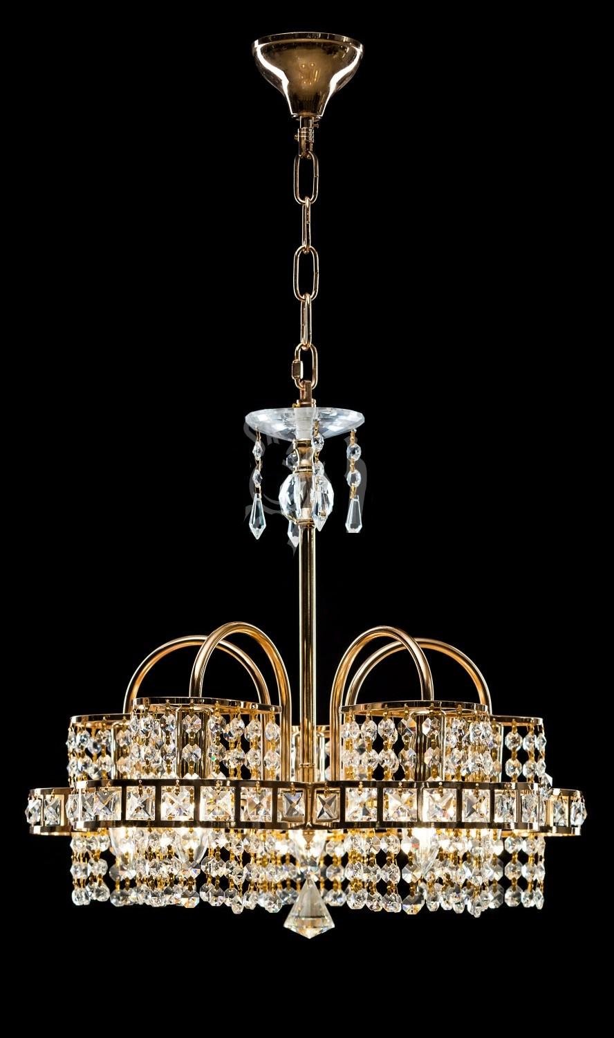 Хрустальная люстра L8413/5 FGD-WT Золото/Белый (AN000473)