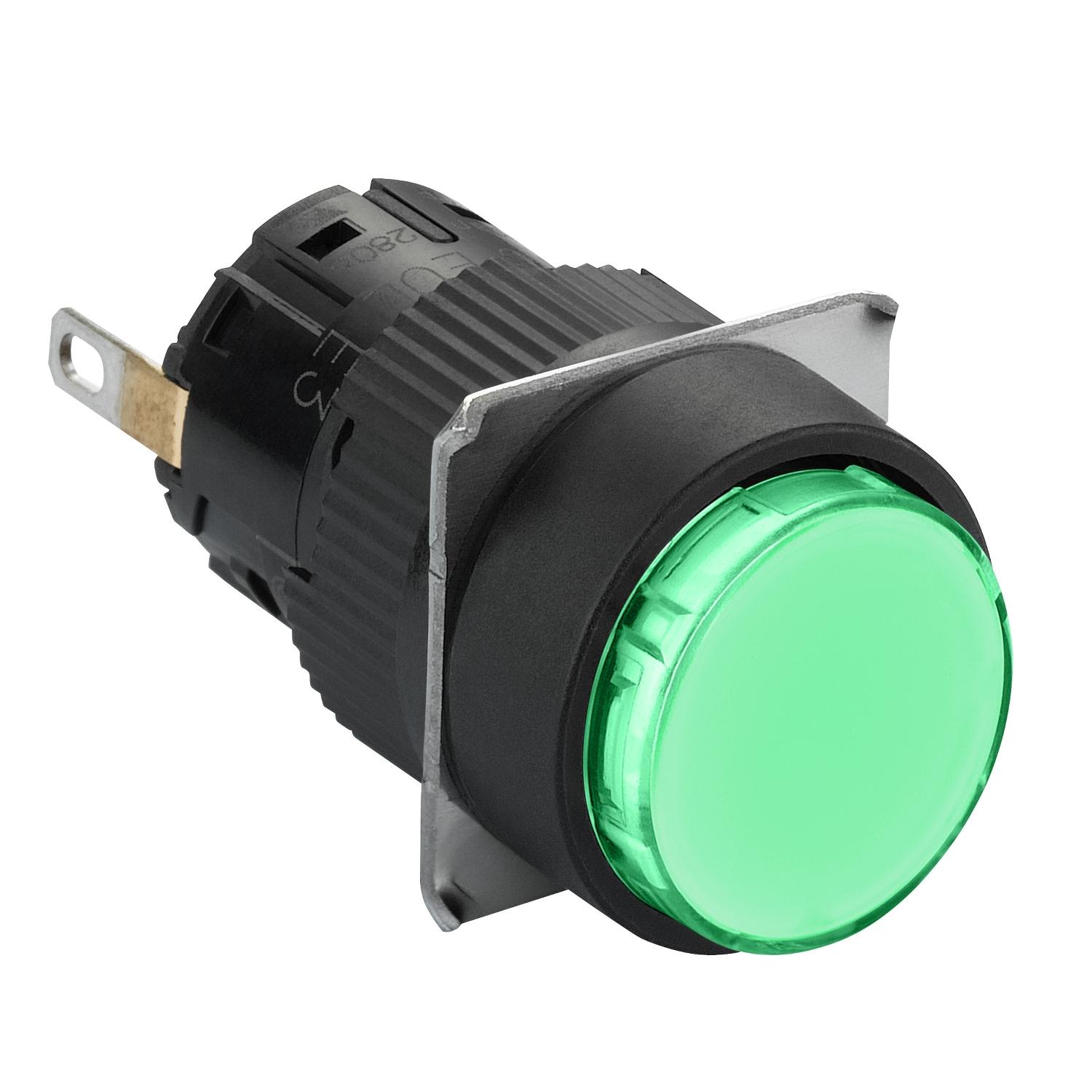 Лампа сигнальная Schneider Electric Harmony XB6E 16 мм 24V DC LED Зеленый (XB6EAV3BP)