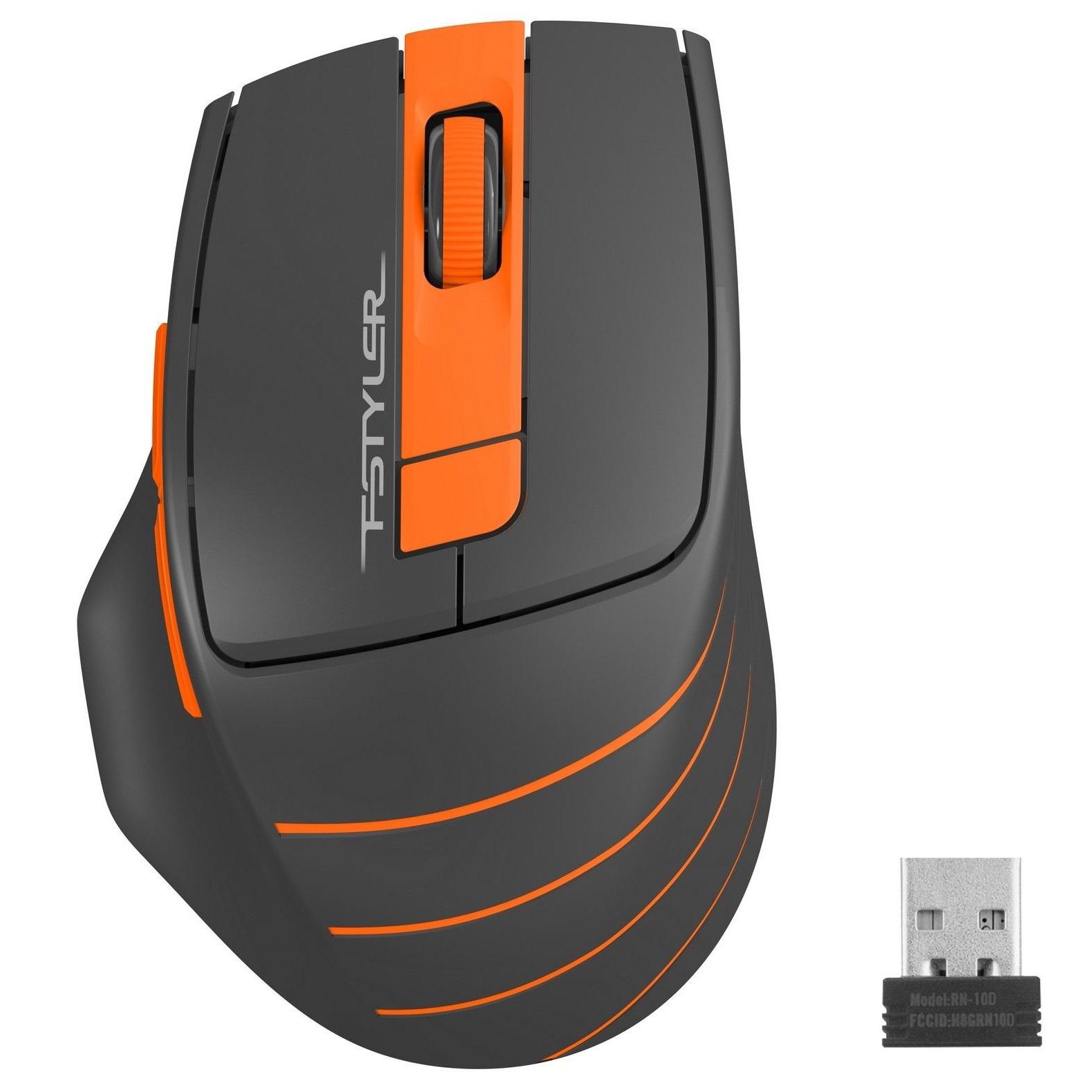 Компьютерная мышка беспроводная A4Tech FG30S Black/Orange (26448696)