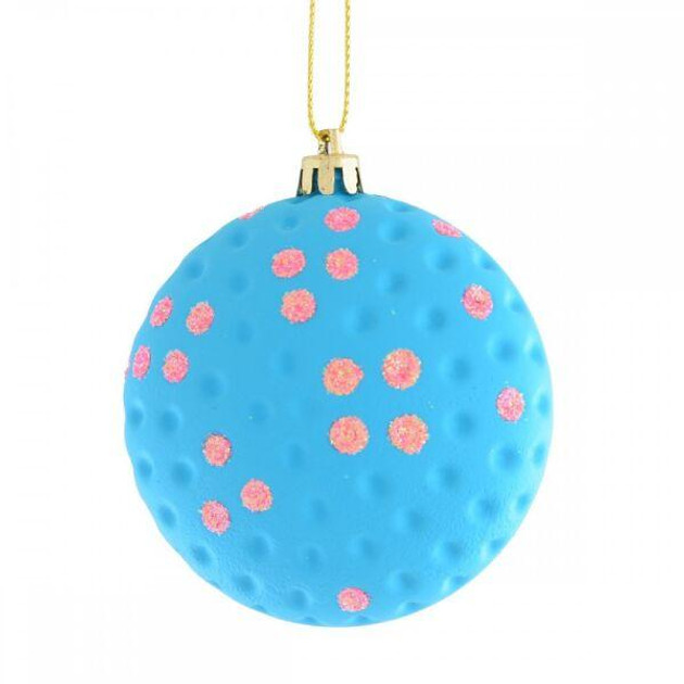 Шар новогодний Шарик 8 см Голубой (TY-5-R-221)