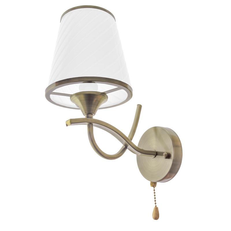 Бра настінне накладне Brille LK-621W/1 E27 AB з абажуром