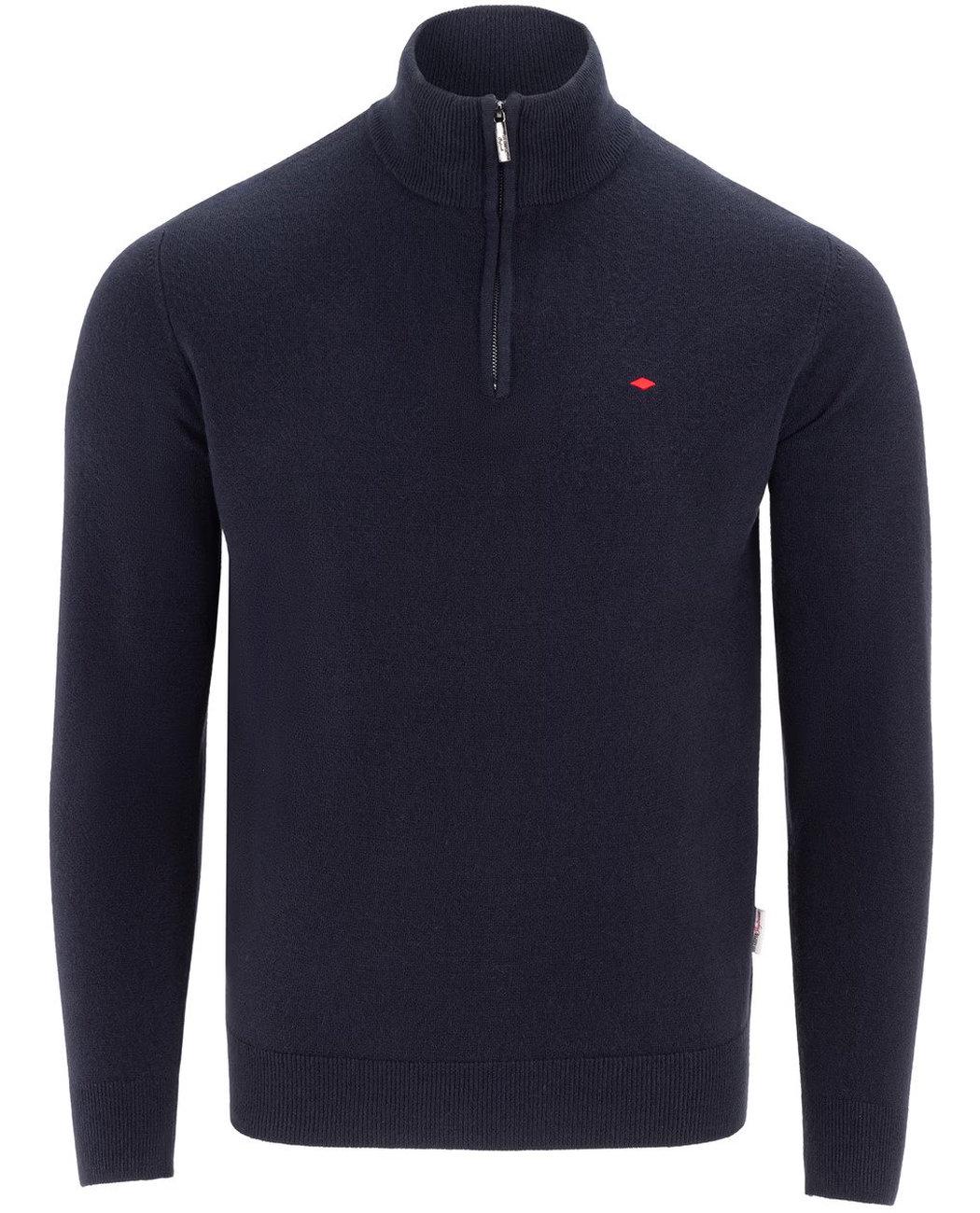 Джемпер чоловічий Lee Cooper 57459718 з високим коміром на змійці XL Темно-синій (2574597184705)