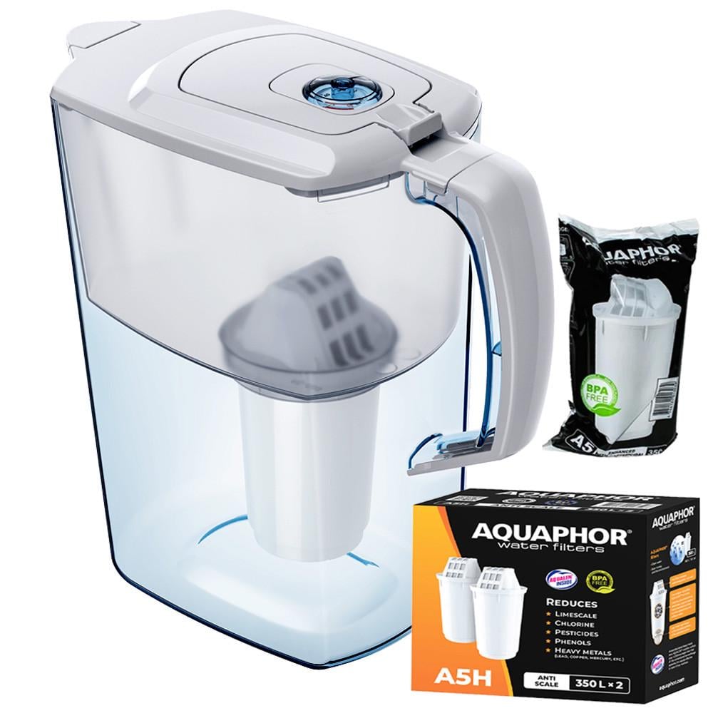 Фильтр-кувшин Аквафор Атлант А5 два модуля А5Н Жесткость Белый (1819077188)