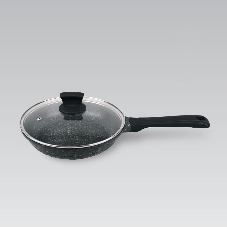 Сковорода Maestro Granite с антипригарным покрытием и стеклянной крышкой 24 см (f5ad72d3)