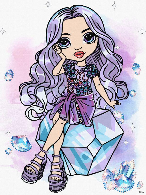 Картина за номерами Ideyka для дітей Rainbow High Violet 30х40 см (2867221973)