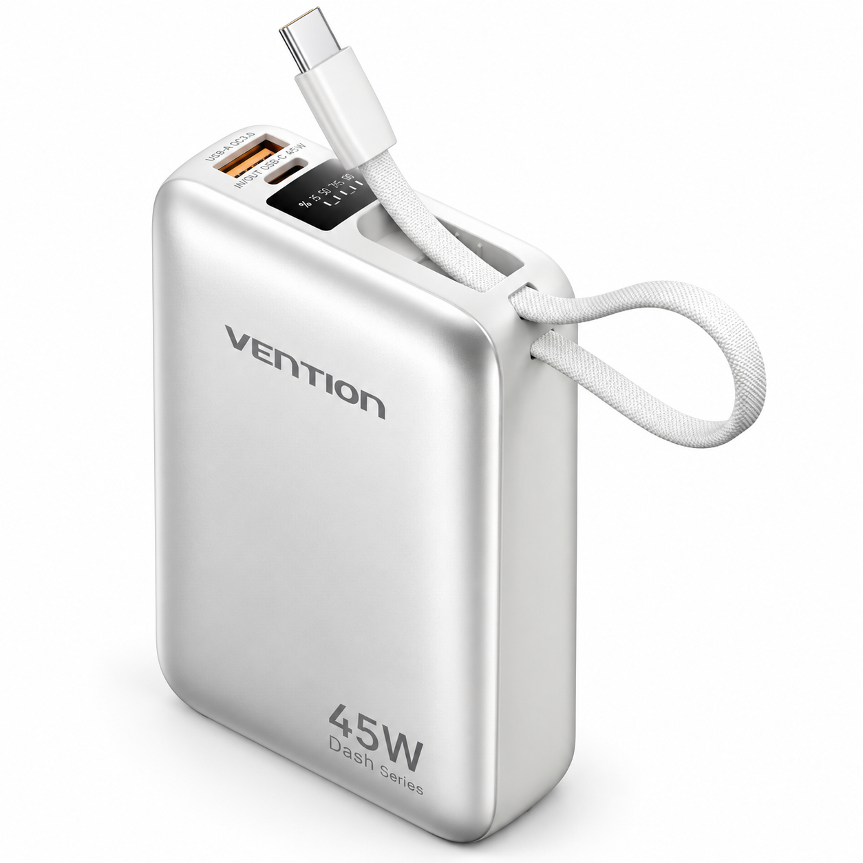 Повербанк Vention 20000 mAh 45W PD з вбудованим кабелем USB-C Beige (FHGN0) Повербанк Vention 20000 mAh 45W PD з вбудованим кабелем USB-C Beige (FHGN0)