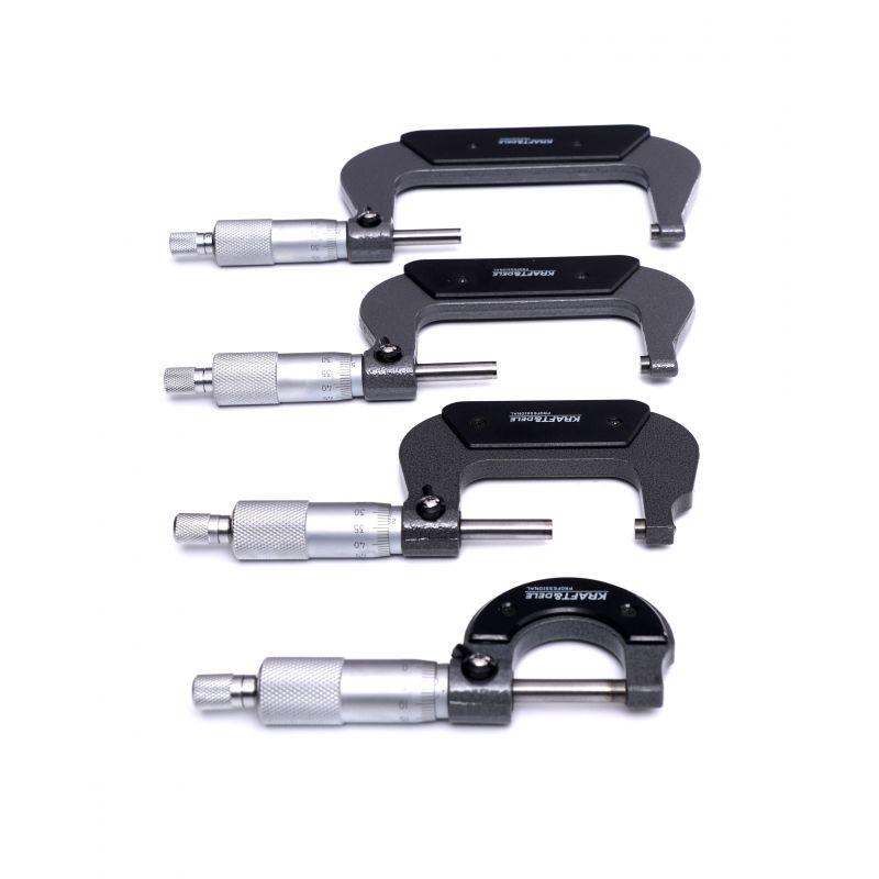 Набір мікрометрів Kraft&Dele KD10443 0-100 мм 8 пр. в пластиковій валізі - фото 5