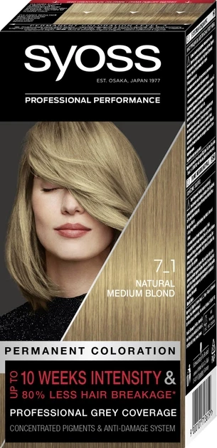 Крем-краска для волос Syoss 115 мл 7-1 Насыщенный русый