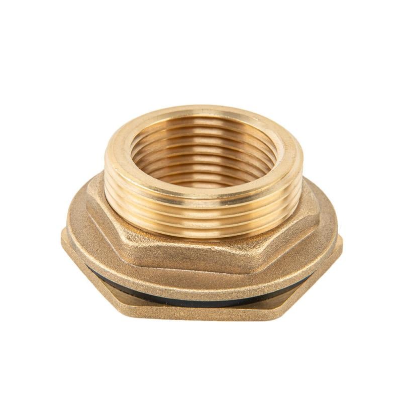 Втулка для бака РВ 3/4" - РЗ 1" с гайкой и прокладкой 1" Brass (BR-P34100)