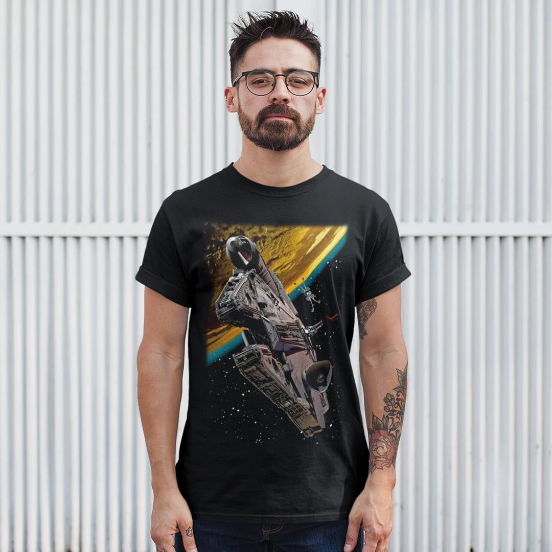 Футболка унисекс Star Wars Millennium Falcon 4XL Черный (0000009553)