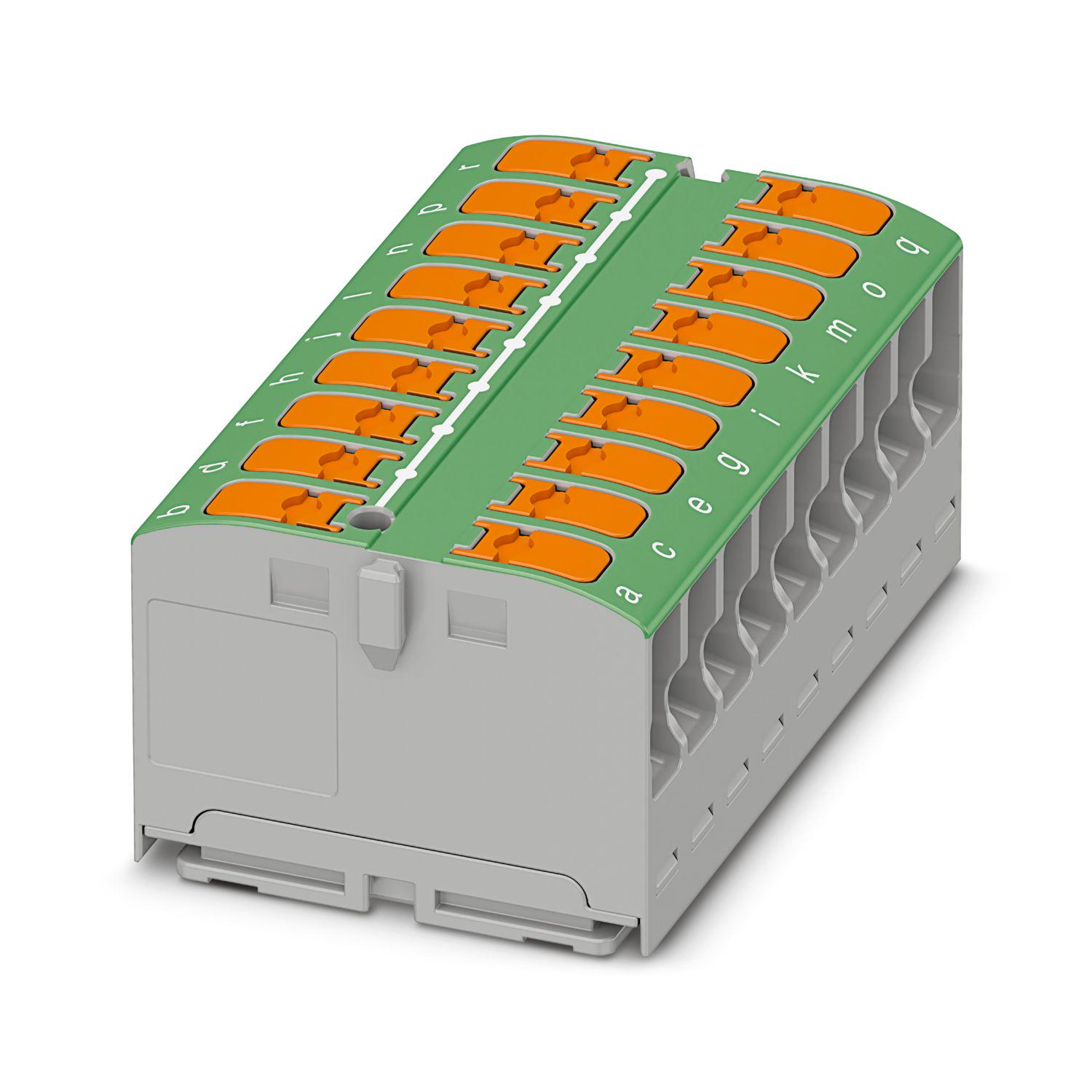 Распределительный блок Phoenix Contact PTVFIX Push-in 18X2,5 GN 450V 24A Зеленый (1019580)