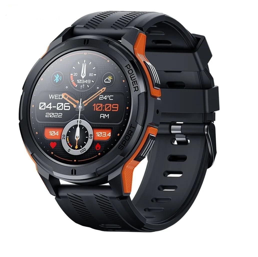 Смарт-часы LEMFO C25 силиконовый ремешок Black Orange (16350)