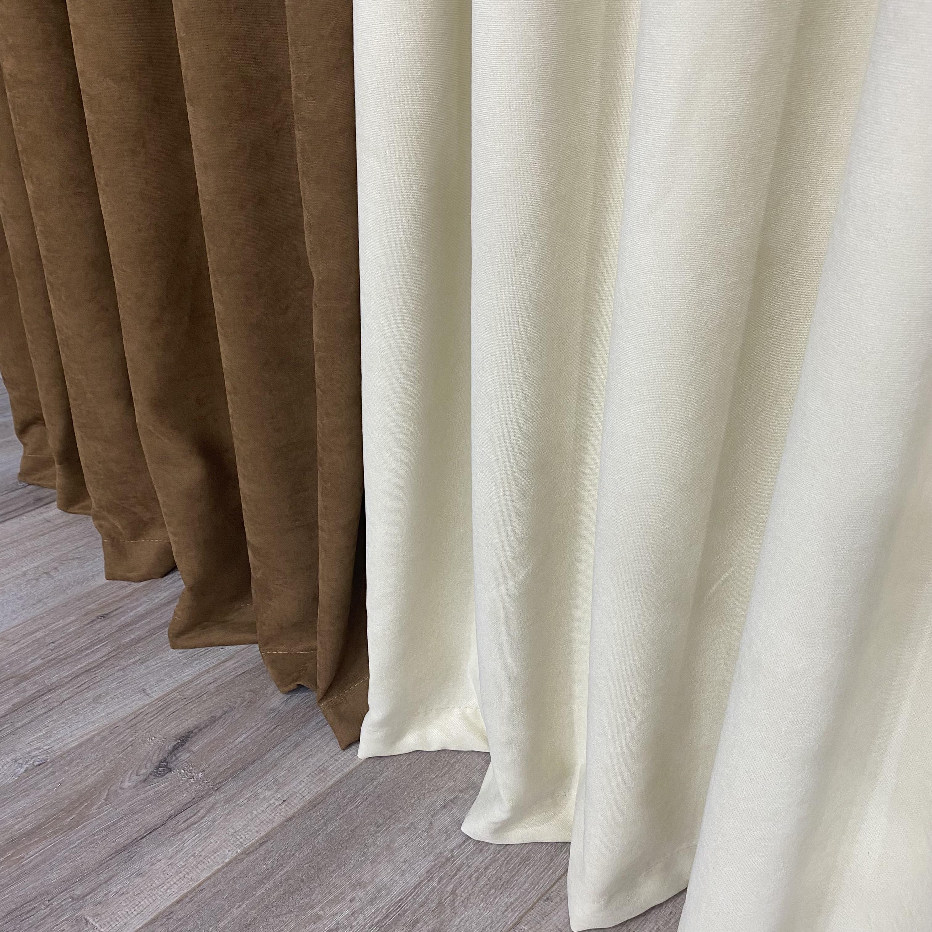 Шторы микровелюр TG Home Дуэт №450 1,50х2,70 м Коричневый/Кремовый (450-216/250) - фото 9 Шторы микровелюр TG Home Дуэт №450 1,50х2,70 м Коричневый/Кремовый (450-216/250) - фото 9