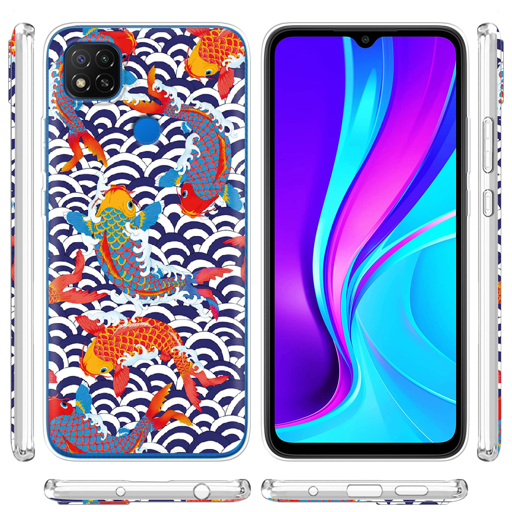 Чехол Boxface Xiaomi Redmi 9C Koi Fish Прозрачный силикон (40879-up2477-40879) - фото 3