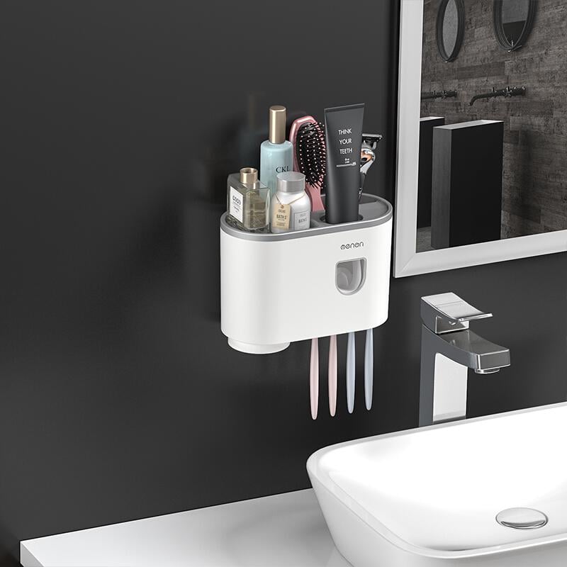 Органайзер MENON XS-369 1 cup для зубних щіток з дозатором зубної пасти White