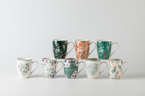 Набор чашек керамических SNT Полевые цветы 8 шт. (2091-18)