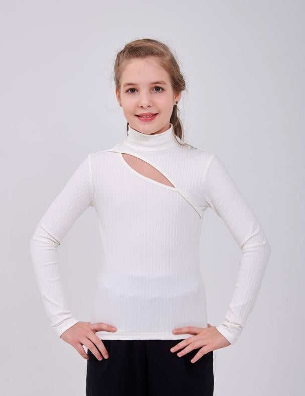 Гольф для девочки Smil Рубчик 164 см Молочный (114048)