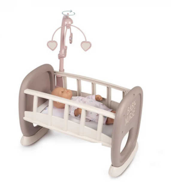 Колиска Smoby Toys Baby Nurse з мобілем 18 міс. Рожевий (220372)
