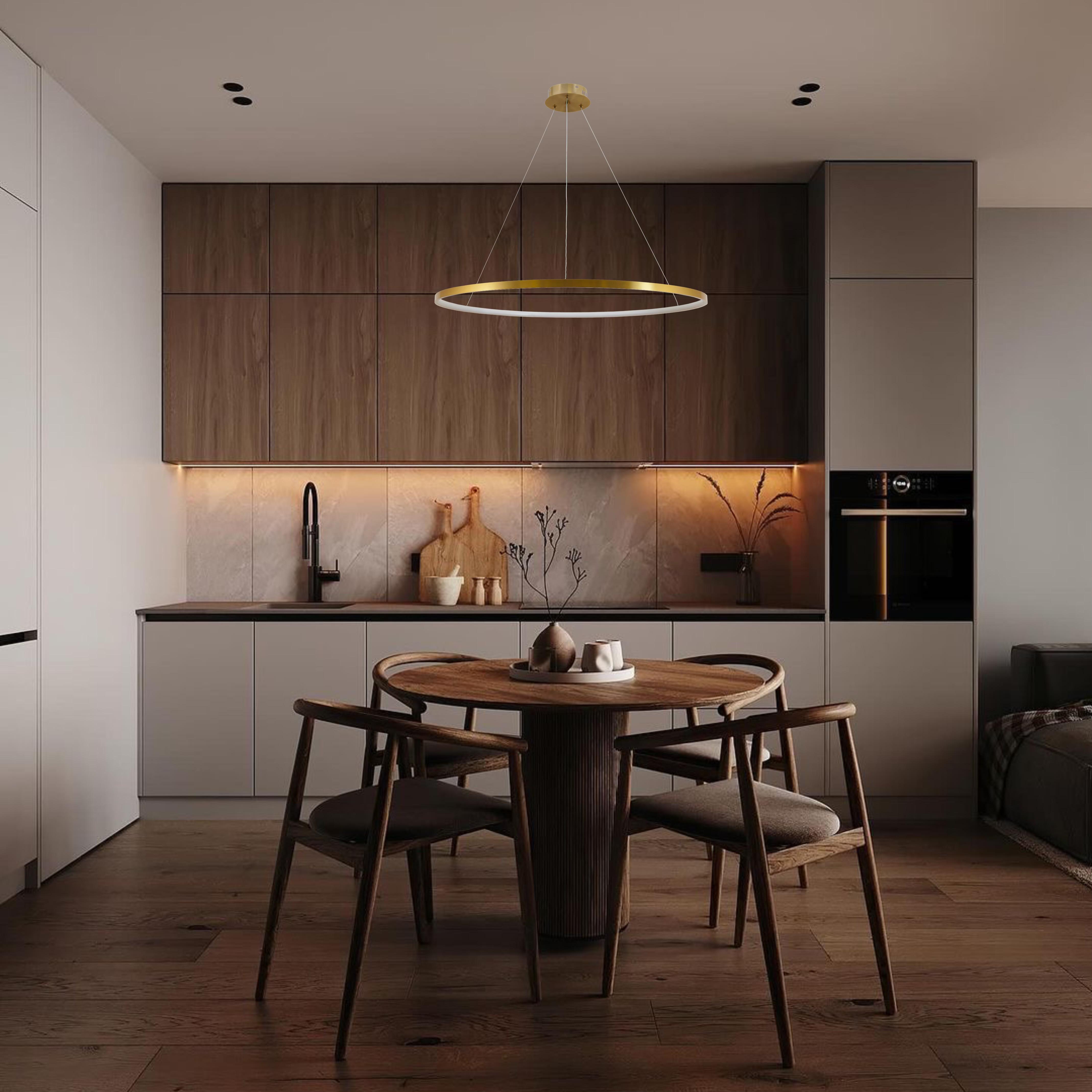 Люстра підвіс кільцева Circle світлодіодна 80 см Бронзовий (52-9832-1) - фото 3