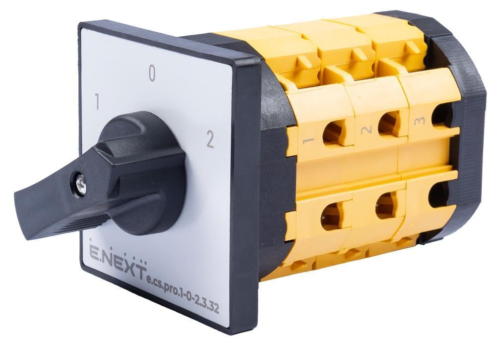 Перемикач пакетний E.NEXT e.cs.pro.1-0-2.3.32 1-0-2 3P 32A 440V (p093033)