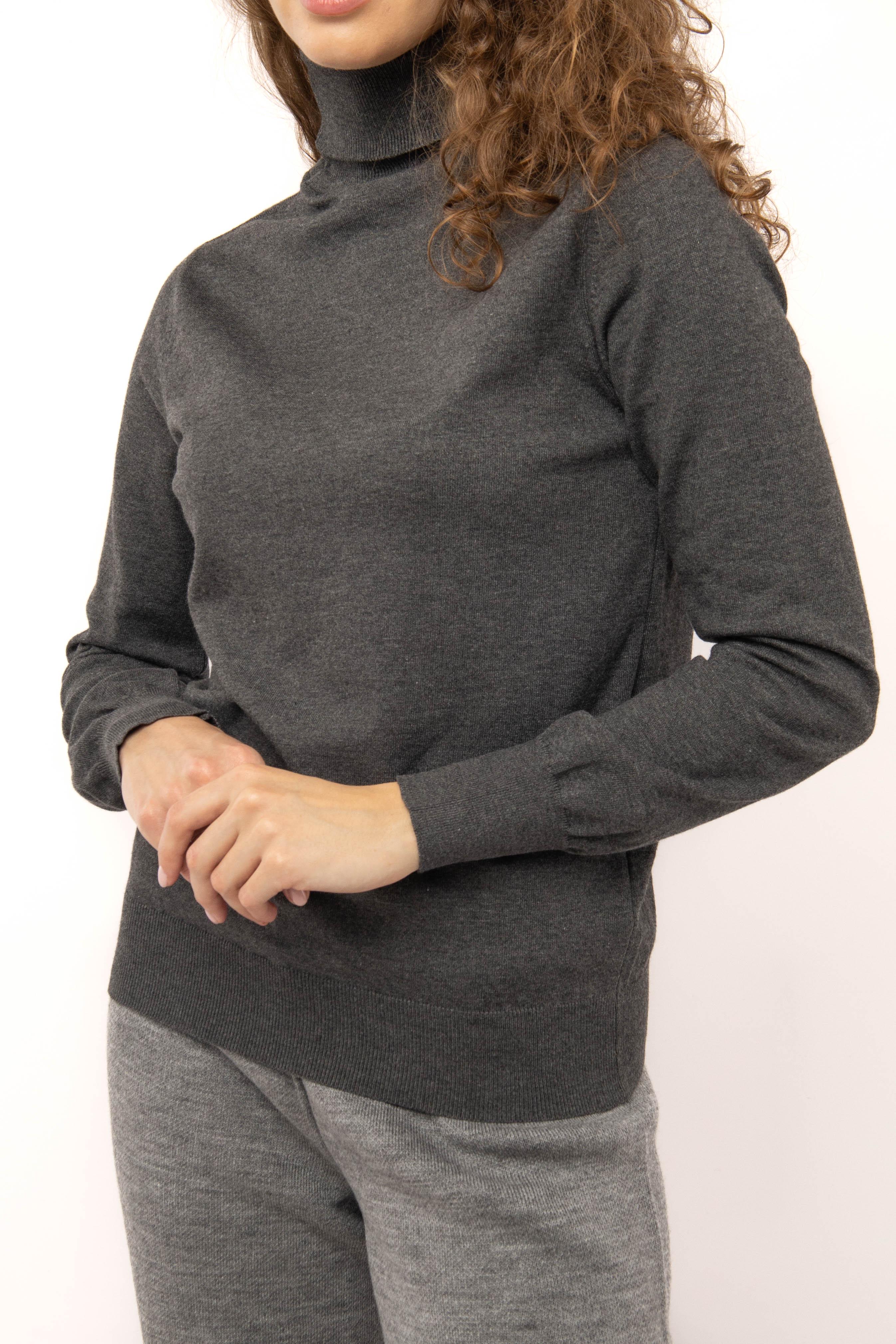 Гольф женский с длинным рукавом ЦБ-00233057 р. 48 Темно-серый (SKT000940479) - фото 2 Гольф женский с длинным рукавом ЦБ-00233057 р. 48 Темно-серый (SKT000940479) - фото 2