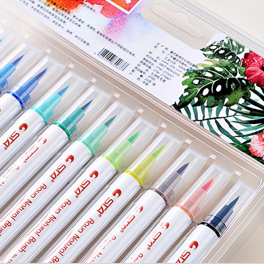 Набір акварельних маркерів STA Aqua natural brush 36 шт. (STA3700/36) - фото 2 Набір акварельних маркерів STA Aqua natural brush 36 шт. (STA3700/36) - фото 2