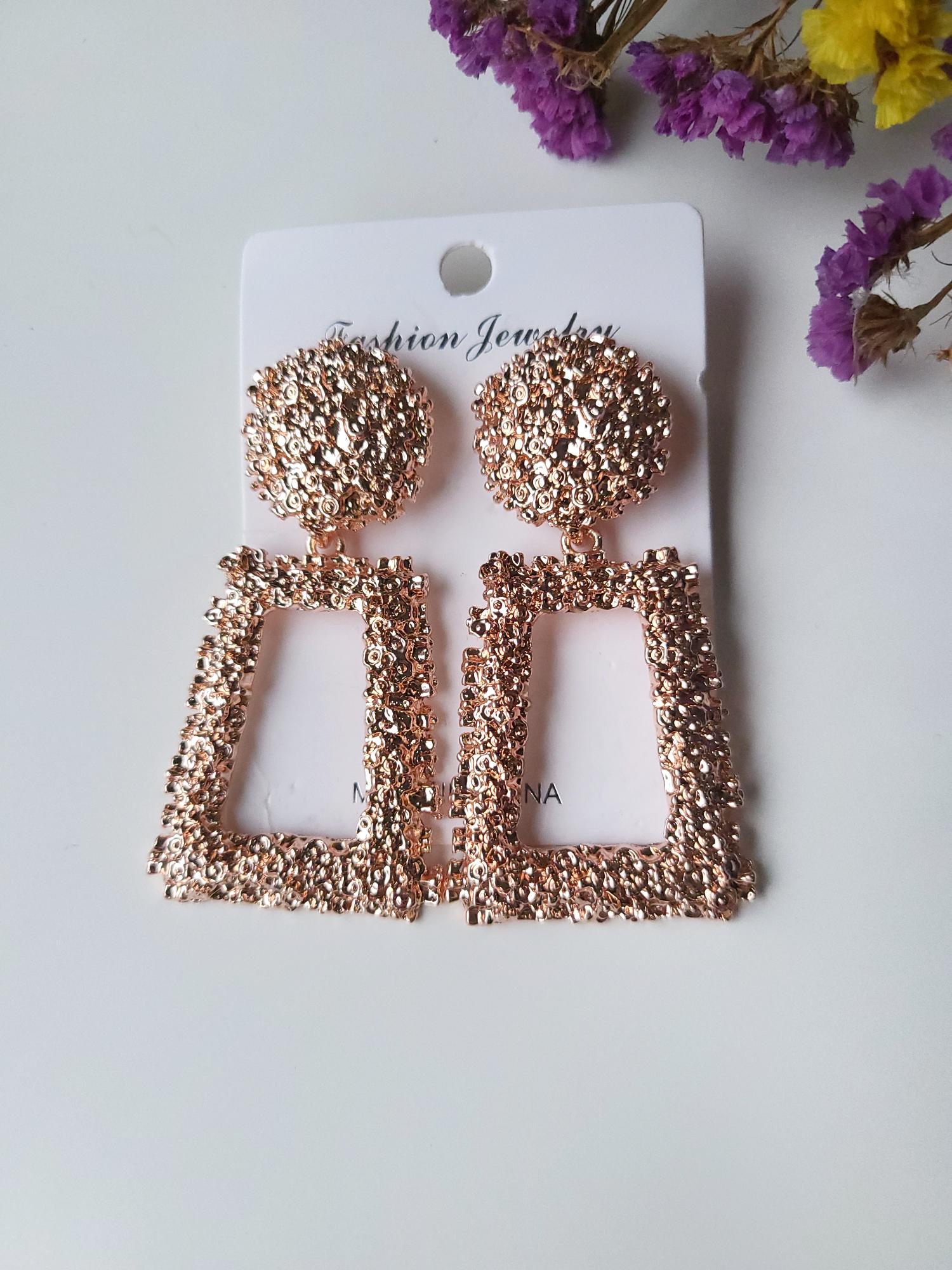 Серьги трапеции Без бренду Золотой (10793)