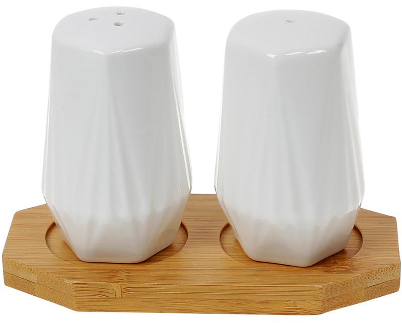 Набор для специй Nouvelle Home Coutle 13х6,5х8,5 см фарфор с бамбуком (BD-289-358)