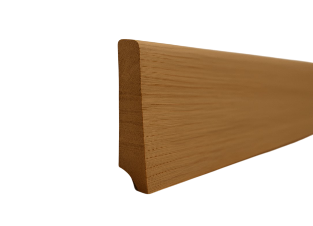 Плинтус деревянный из дуба Косой под покраску 60х12 мм (29954780)