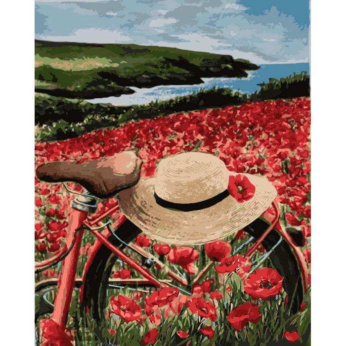 Картина по номерам Ідейка Сельский пейзаж Красота родного края 40х50 см (KHO2239)