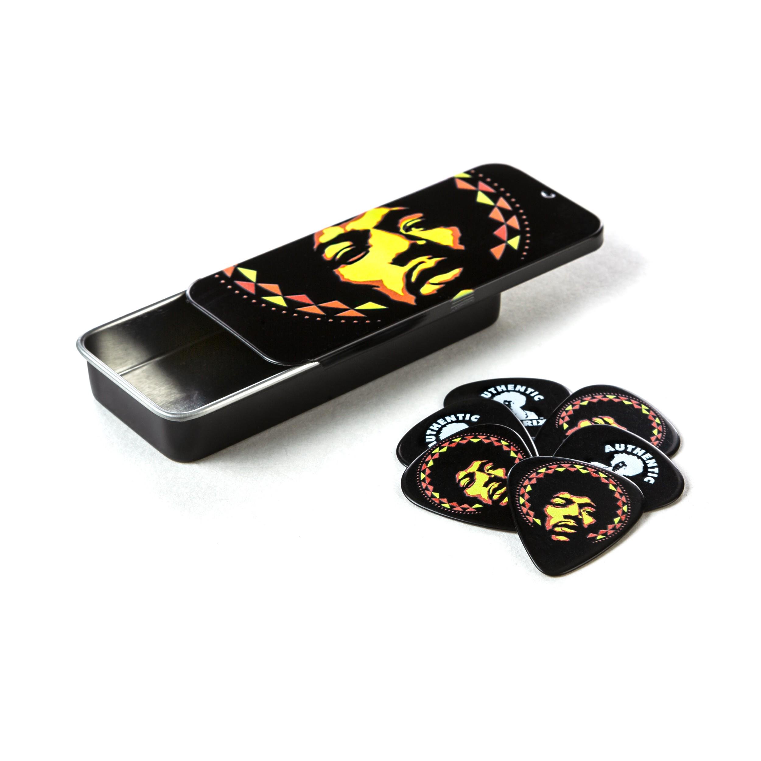 Набор медиаторов Dunlop JH-PT16H Jimi Hendrix Aura Mandala Pick Tin Heavy 6 шт. (128411)