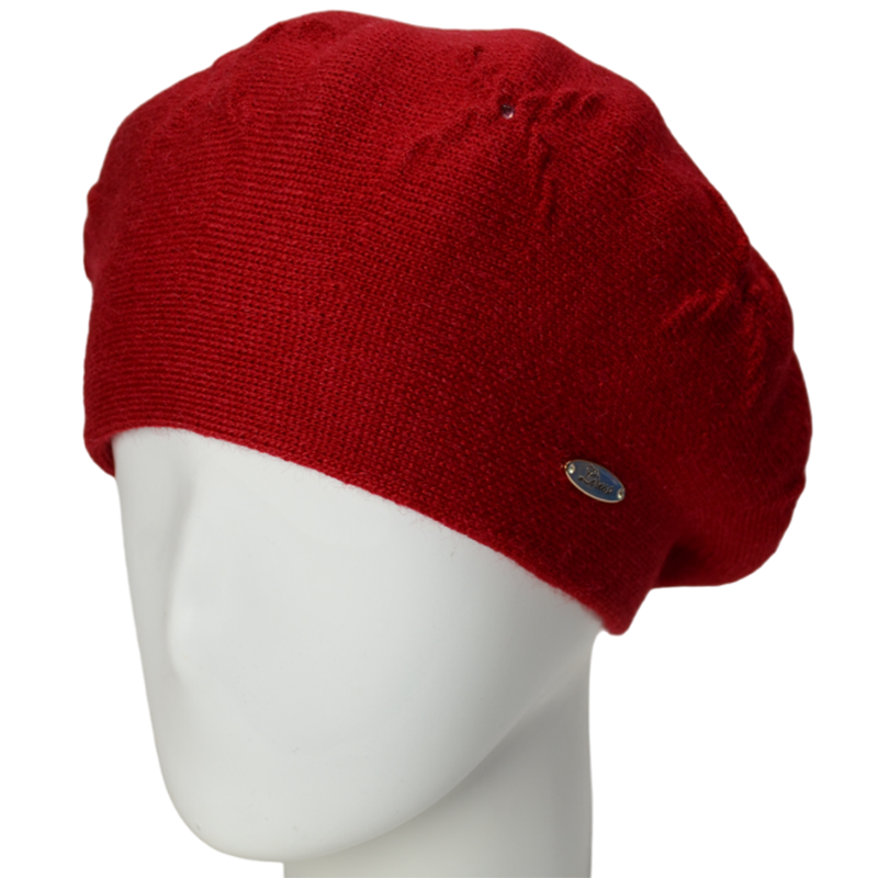 Берет женский Lirus Клара двойной на стойке Красный