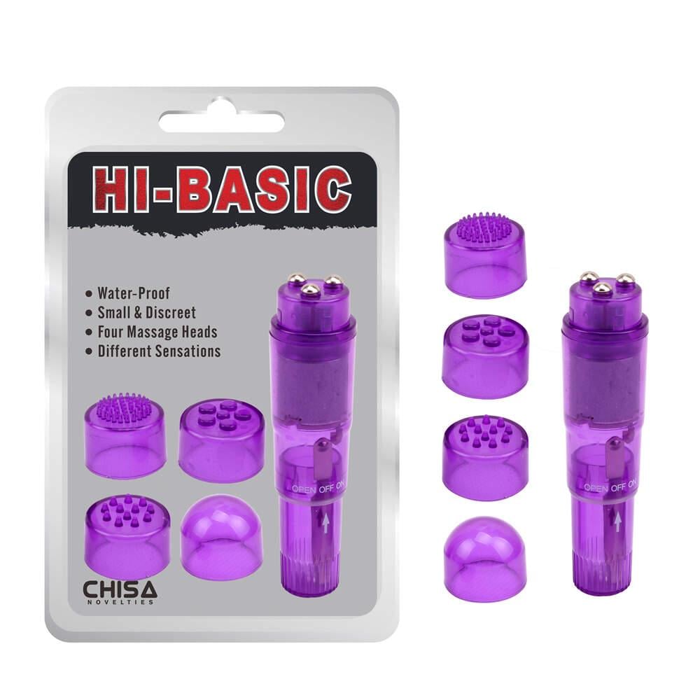 Вибратор клиторальный Chisa Hi-Basic с насадками Фиолетовый (38024433)
