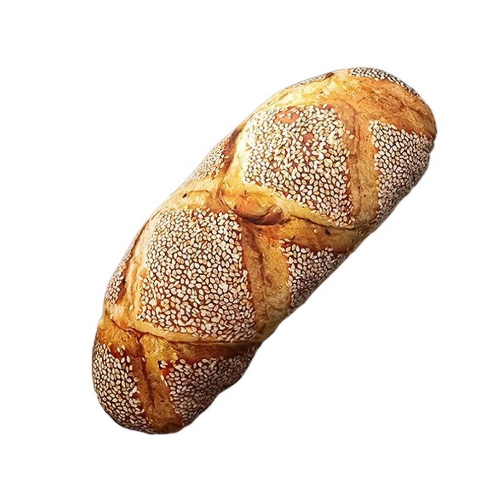 Подушка-іграшка м’яка хліб із кунжутом 38 см (NR0235)