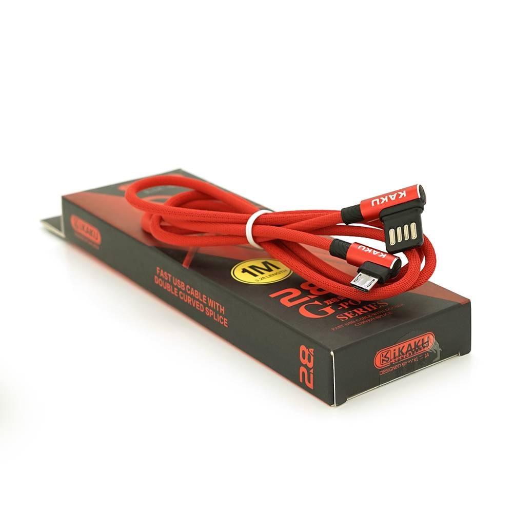 Кабель iKAKU KSC-028 JINDIAN charging data cable for micro 2,4A довжина 1 м Red (28800)