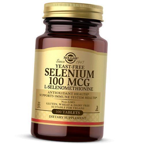 Минералы Solgar Yeast-Free Selenium бесдрожжевой 100 мкг 100 табл. (36313068)