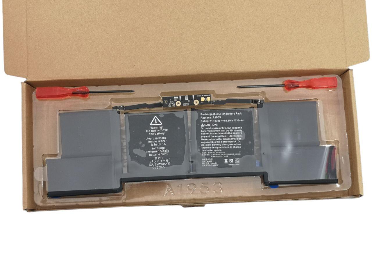 Акумулятор для Apple MacBook Pro Retina 15 A1990 2018-2019 A1953 7400 mAh 84,36Wh (23621048)