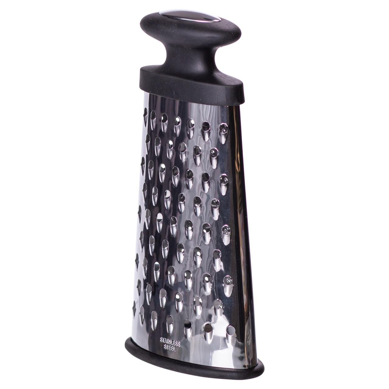 Тертка овальна для овочів та фруктів багатофункціональна з нержавіючої сталі 12x6x24 см (HP-8-15) - фото 1