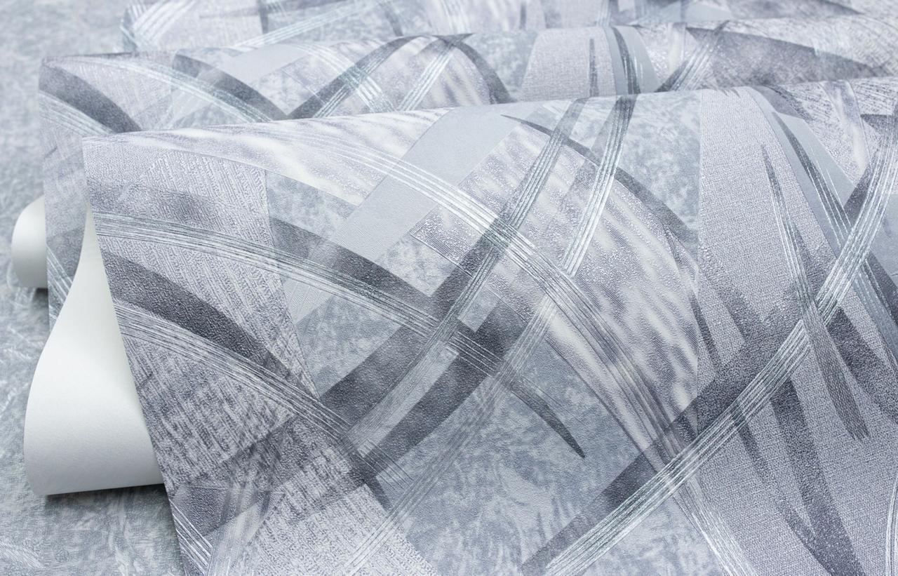 Обои флизелиновые SINTRA Aria 420652 декор винил горячего тиснения 1,06х10,05 м Серый