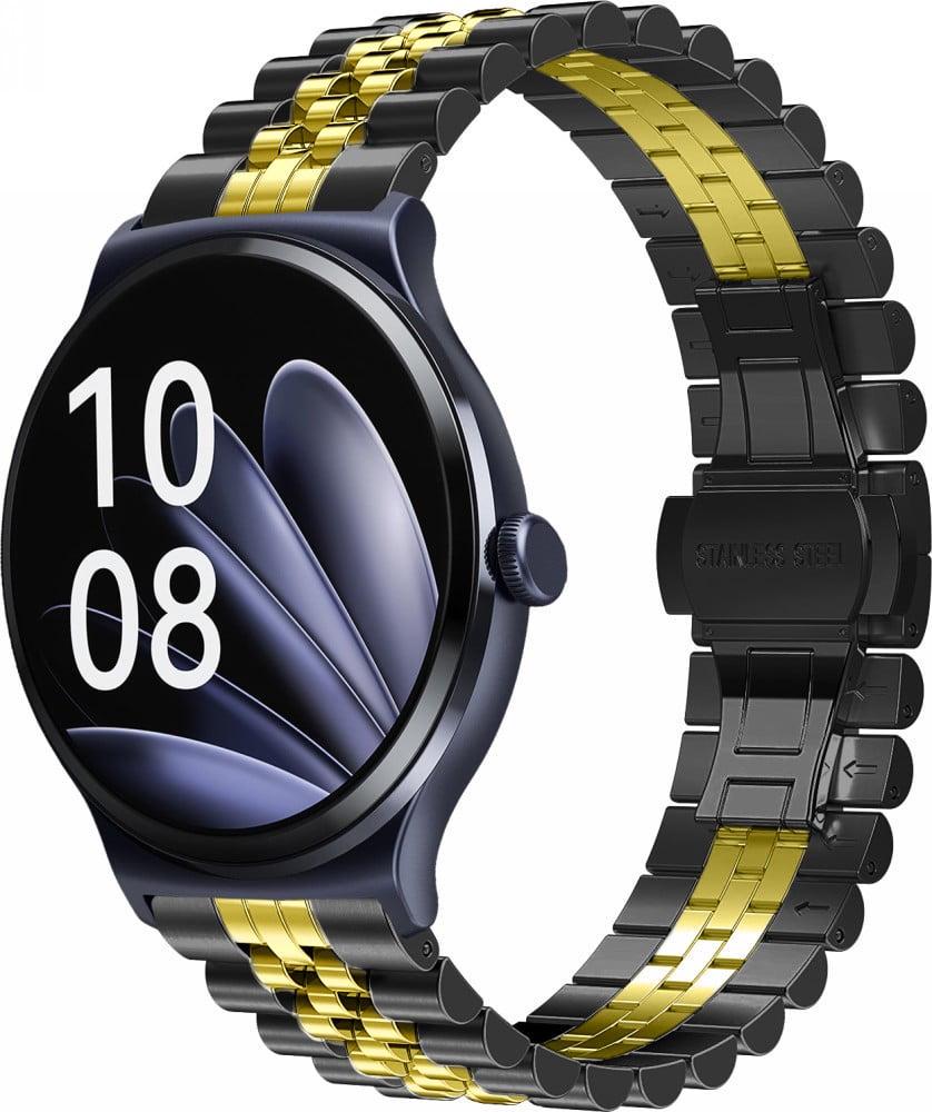 Браслет металлический Stech Line для Haylou Solar Lite LS05L Black Gold (40760-02)
