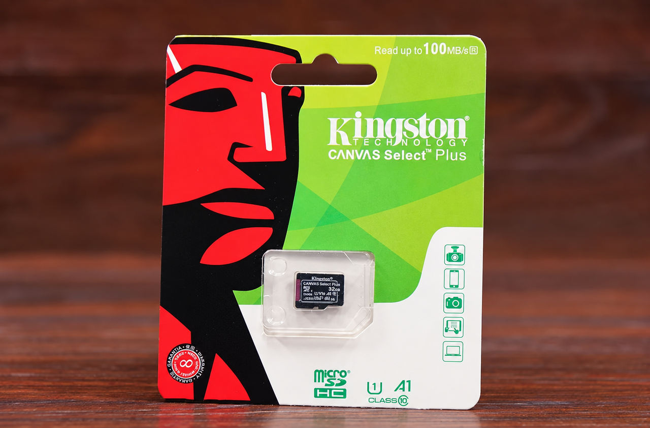 Карта памяти Kingston Canvas Select Plus microSDXC 64 ГБ UHS-I A1 Class 10 U1 V10 до 100 МБ/с без адаптера